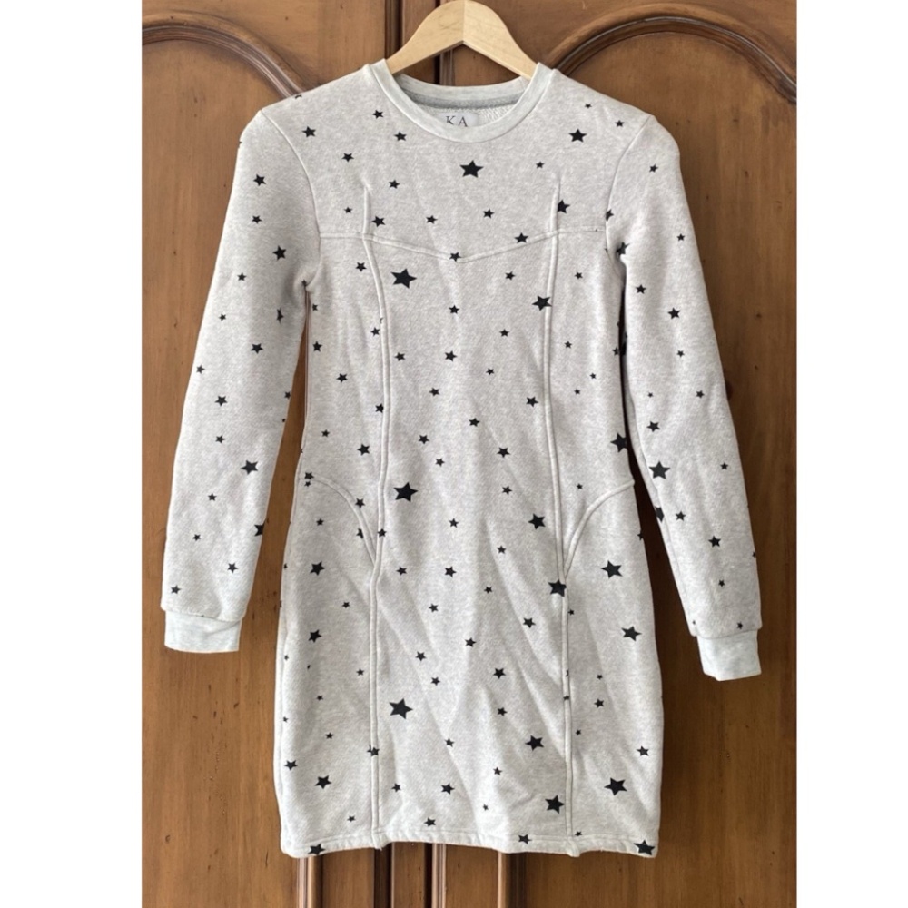 Zoe Karssen Women's Small Sweatshirt Mini Dress Star Print